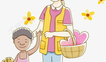 漫画牵小孩,牵小孩的温馨瞬间